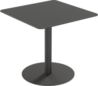 PAPERFLOW Table de jardin CROSS, (L)800 x (P)800 mm, noir