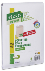 GPV Pochettes d'expédition Green ECO, C4, kraft brun