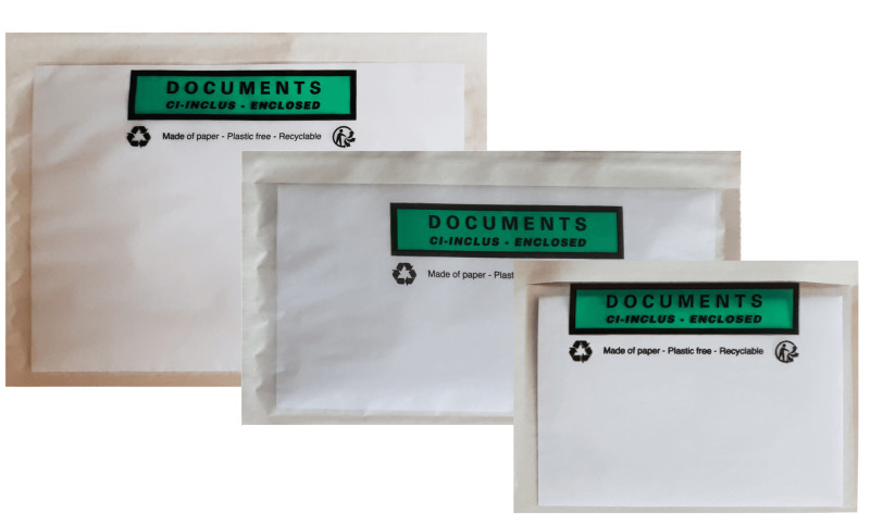 GPV Pochettes porte-documents en papier, (L)120 x (P)162 mm