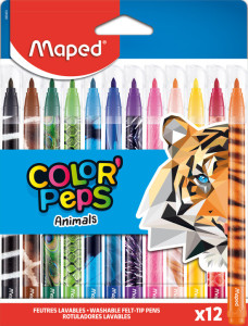 Maped Feutre COLOR'PEPS Animals, étui carton de 12