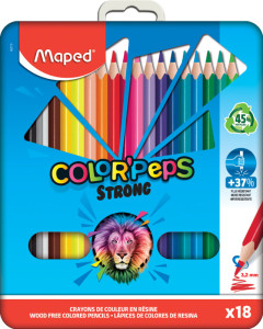 Maped Crayon de couleur COLOR'PEPS STRONG, étui métal de 24