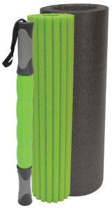 SCHILDKRÖT Rouleau de massage et de fascia 3 en 1, noir/vert