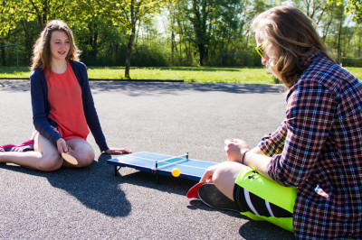 DONIC SCHILDKRÖT Mini-table de tennis de table, kit, bleu