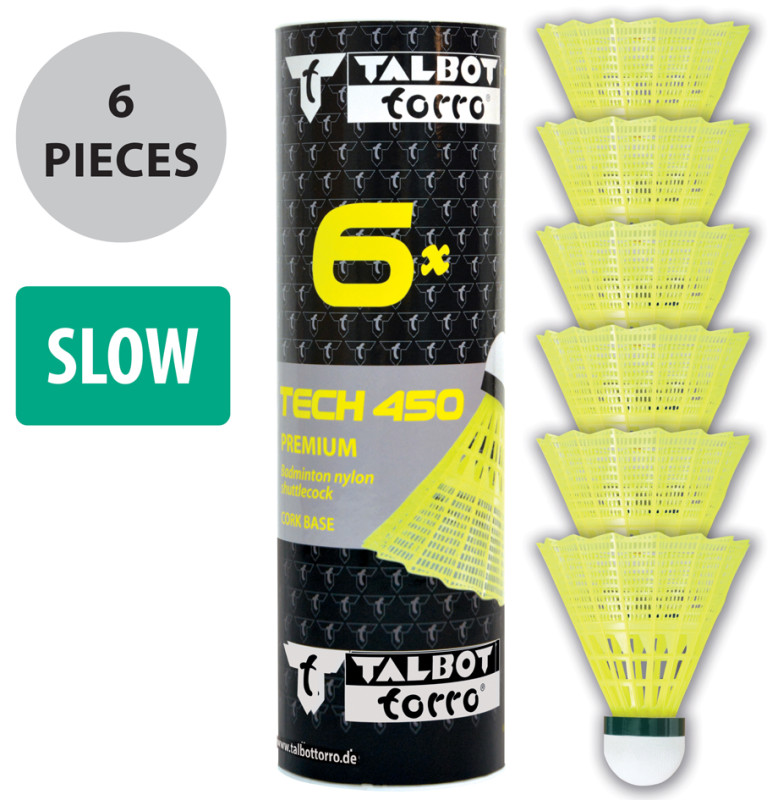 TALBOT torro Volant de badminton Tech 450, lent, jaune/vert