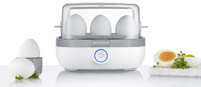 SEVERIN Eierkocher EK 3164, für 6 Eier, weiß / grau