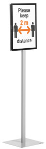 Présentoir d'information DURABLE INFO STAND BASIC, DIN A3, gris
