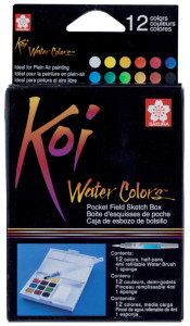 SAKURA Aquarellfarben Koi Water Colors Sketch Box 12