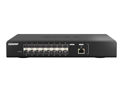 Qnap : WEBMANAG SWITCH 1PORT 10GBERJ45 16 PORTS GBE SFP28 RM DESIGN