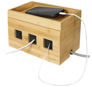 LogiLink Boîte à câble, en bambou