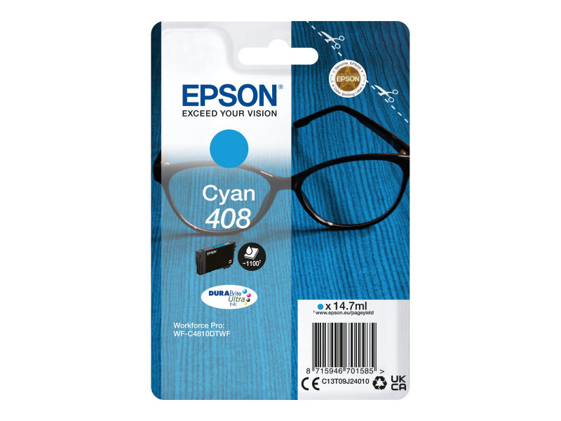 Epson : 408 DURABRITE ULTRA INK CYAN cartouche jet d'encre