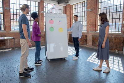 nobo Système de tableaux blancs Move & Meet avec base mobile