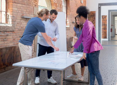 nobo Système de tableaux blancs Move & Meet avec base mobile