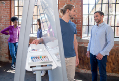 nobo Système de tableaux blancs Move & Meet avec base mobile