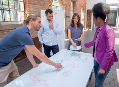 nobo Tableau combiné Move & Meet, tableau blanc/feutre,blanc