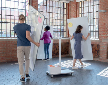 nobo Tableau combiné Move & Meet, tableau blanc/feutre,blanc