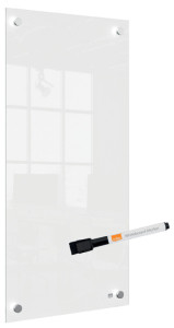 nobo Tableau blanc en verre/bloc-notes, (L)300 x (H)600 mm