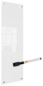 nobo Tableau blanc en verre/bloc-notes, (L)300 x (H)600 mm