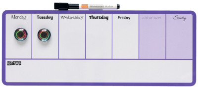 nobo Tableau blanc planning hebdomadaire, (L)360 x (H)140 mm