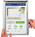 deflecto Plakatrahmen, DIN A4, silber eloxiert