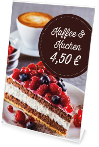 deflecto Tischaufsteller, DIN A4 quer, schräg