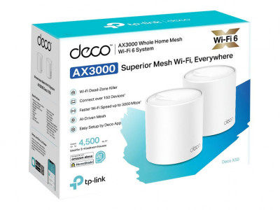 TP-Link : AX3000 WHOLE HOME MESH WI-FI 6 SYSTEM 574 MBPS AT 2.4 GHZ + 240