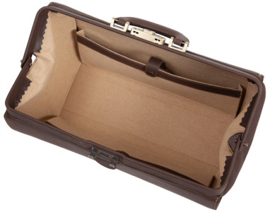 MIKA Doktorentasche HANVER, aus Sattelleder, braun