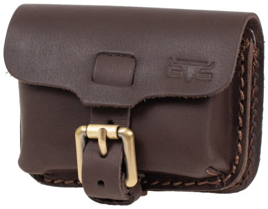 MIKA Gürteltasche S, Querformat, aus Sattelleder, schwarz