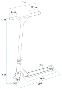 SCHILDKRÖT Trottinette Stunt Scooter Untwist Fire