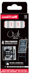 uni-ball Marqueur craie Chalk marker PWE3MS/4 PF, étui de 4