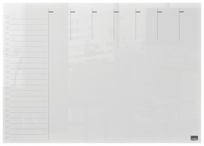nobo Tableau acrylique planning hebdomadaire, A3,transparent