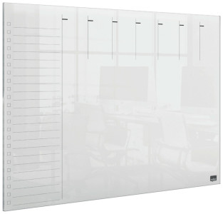 nobo Tableau acrylique planning hebdomadaire, A3,transparent