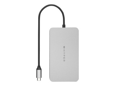 Hyper : HYPERDRIVE DUEL HDMI 10-IN1 TRAVEL DOCK pour M1 MACBOOK (SILI
