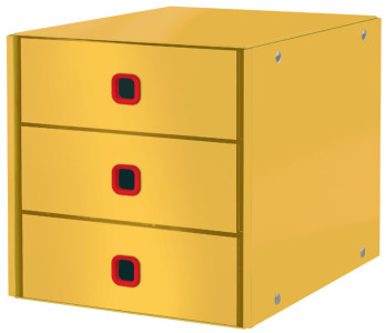 LEITZ Bloc de classement Click & Store Cosy, 3 tiroirs,jaune
