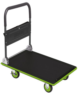 Wonday Chariot à plate-forme en acier, charge: 150 kg, noir/