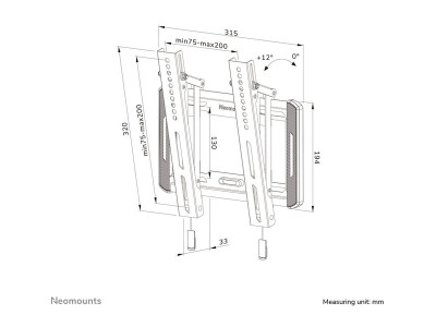 Neomounts : SCREEN WALL MOUNT (TILT/ VESA 200X200)