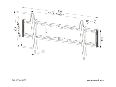 Neomounts : SCREEN WALL MOUNT (TILT/ VESA 800X400)