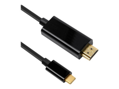 DLH : USB-C MALE TO HDMI MALE ADAPTER cable - 4K 30HZ - LENGTH 2M - BL