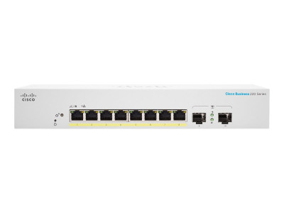 Cisco : CBS220 SMART 8-PORT GE FULL POE EXT PS 2X1G SFP