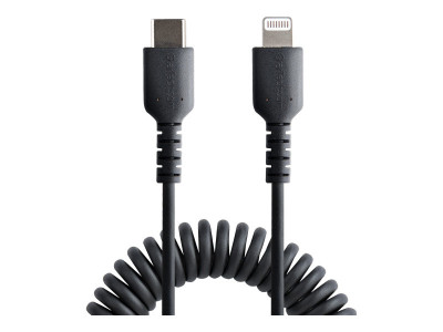 Startech : USB C TO LIGHTNING cable - 50CM (20IN) COILED cable BLACK