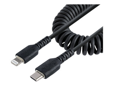 Startech : USB C TO LIGHTNING cable - 50CM (20IN) COILED cable BLACK