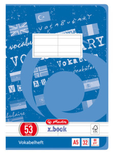 herlitz Cahier de vocabulaire x.book, A5, 2 colonnes,