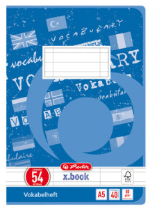 herlitz Cahier de vocabulaire x.book, A5, 2 colonnes,