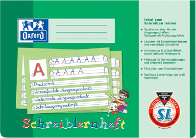 Oxford Schreibheft, DIN A5 quer, Lineatur: 0