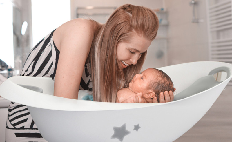 keeeper kids Baignoire pour bébé natalia stars, blanc