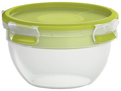 emsa Boîte à salade CLIP & GO, 1,0 L, transparent / vert
