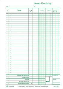RNK Verlag Kassenbuch, DIN A4, ohne Umsatzsteuererfassung