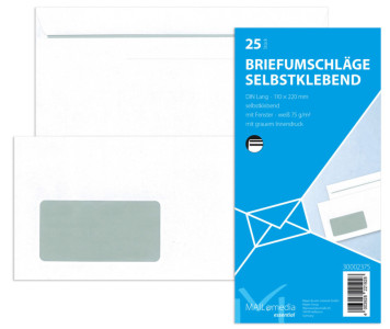 MAILmedia Briefumschlag Offset weiß, DIN Lang, mit Fenster