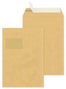 Enveloppe autocollante blanche MAILmedia, C4, avec fenêtre