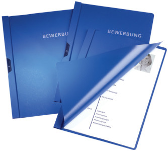 Chemise de candidature DURABLE, format A4, bleue, avec clip