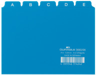 Fiches DURABLE A-Z, PP, A6 paysage, blanc, 25 volets